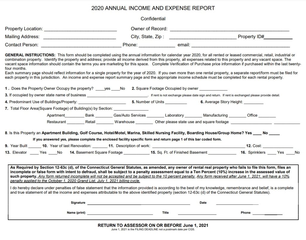 Annual Expense Report Example