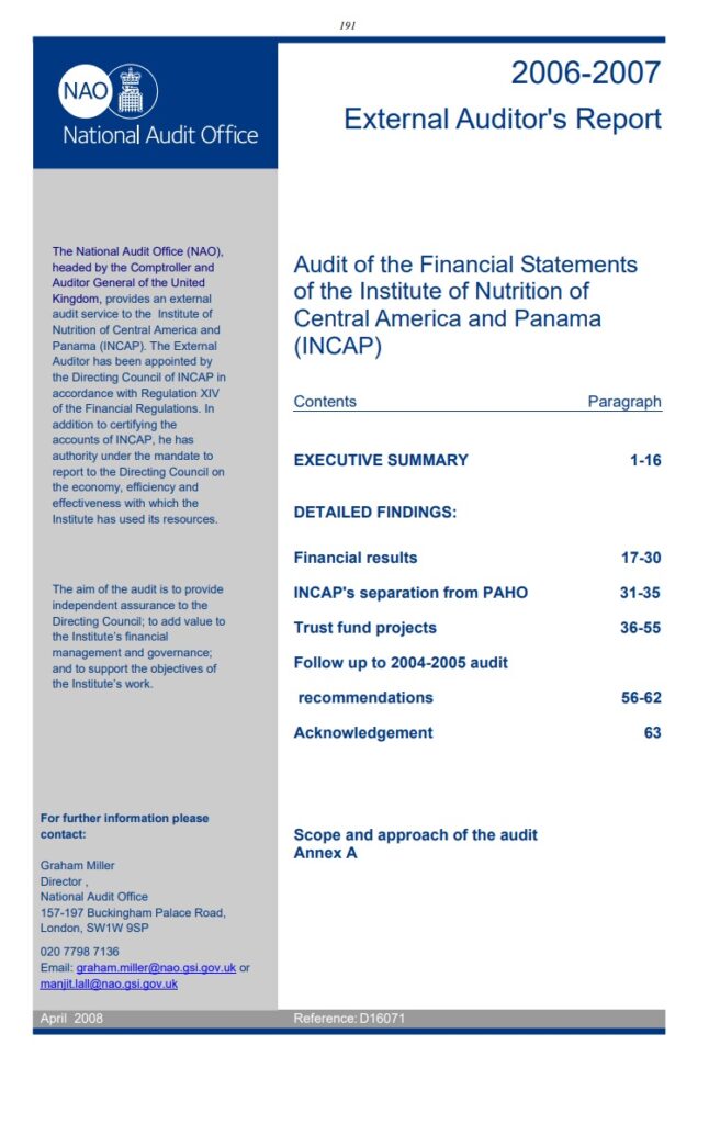 Audit Report Example