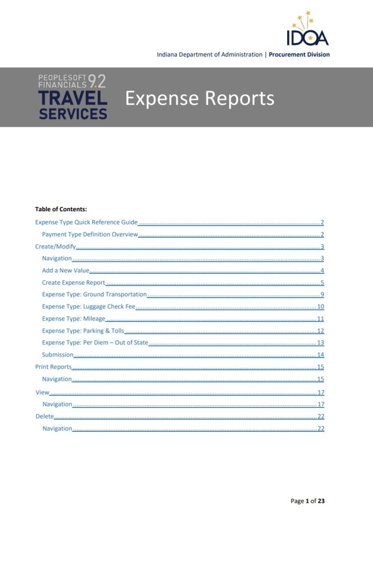 Expense Report Template