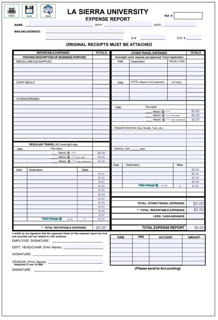 Expense Report Template