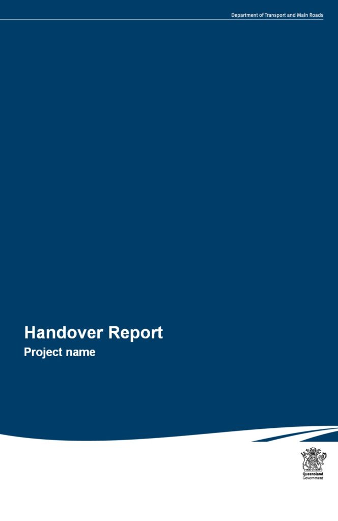 Handover Report Example Word