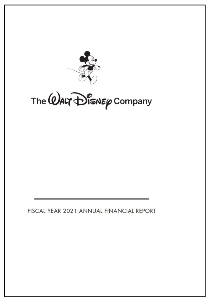 Walt Disney Financial Report Example