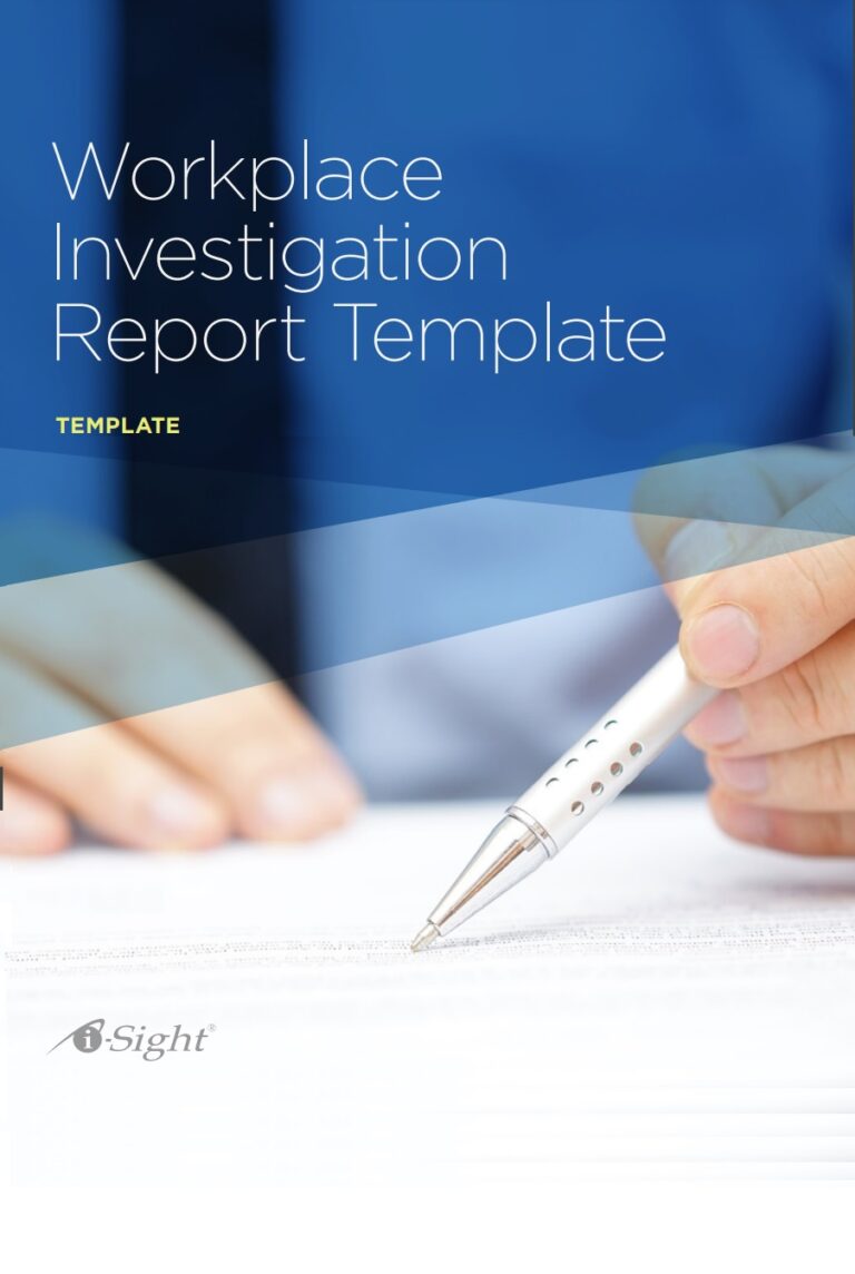 Investigation Report Template