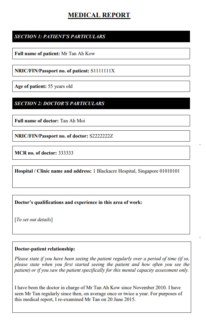Medical Test Report Template