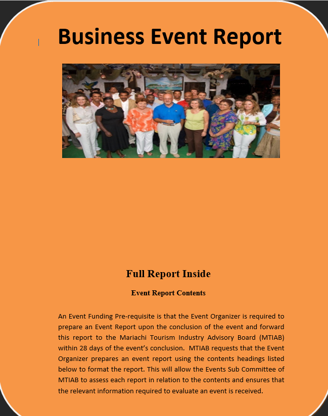 Business Event Report Template