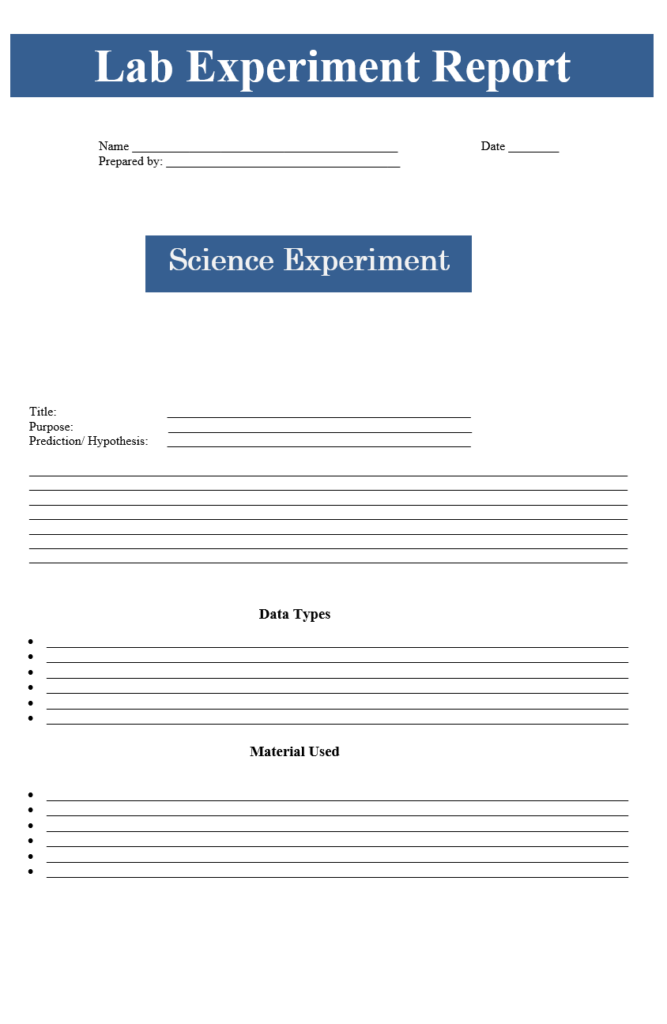 Lab Experiment Report Template
