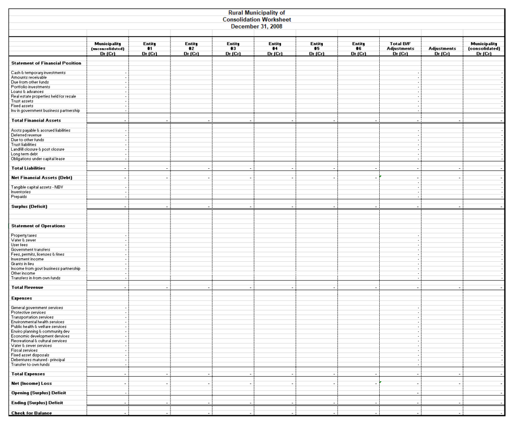 Consolidation Report Template