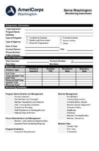 Periodic Monitoring Report Template