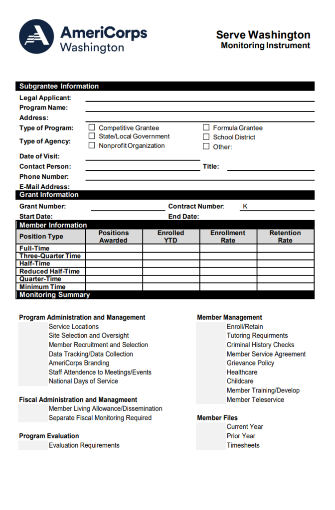 Periodic Monitoring Report Template