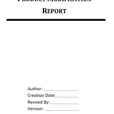 Product-Modification-Report-Template