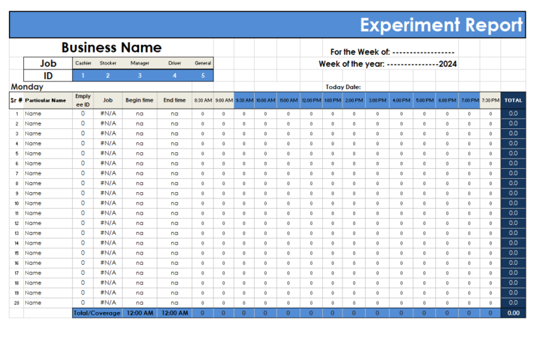 Experiment Report Example | Free Report Examples