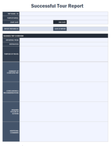 Tour Process. Examples Successful Tour Report Example | Free Report Templates and Examples