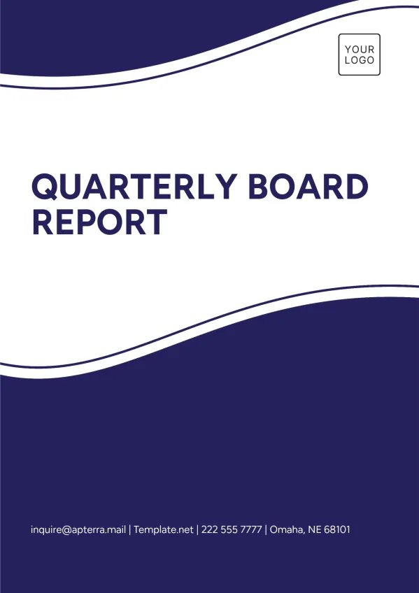 Quarterly Board Meeting Report Example