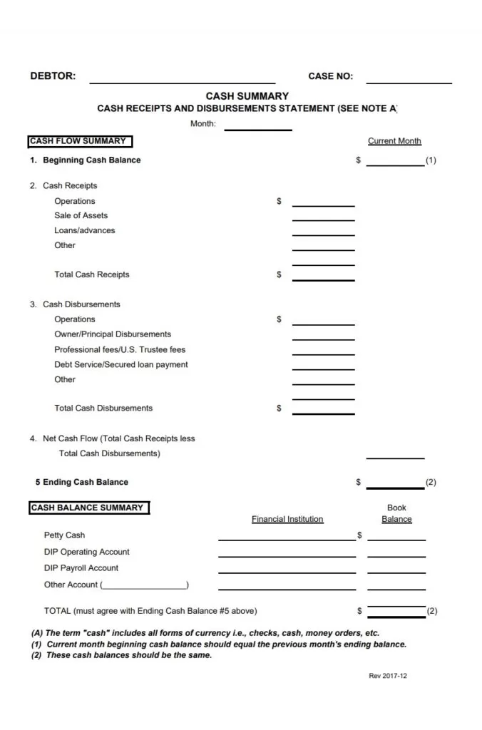 Financial Report Format