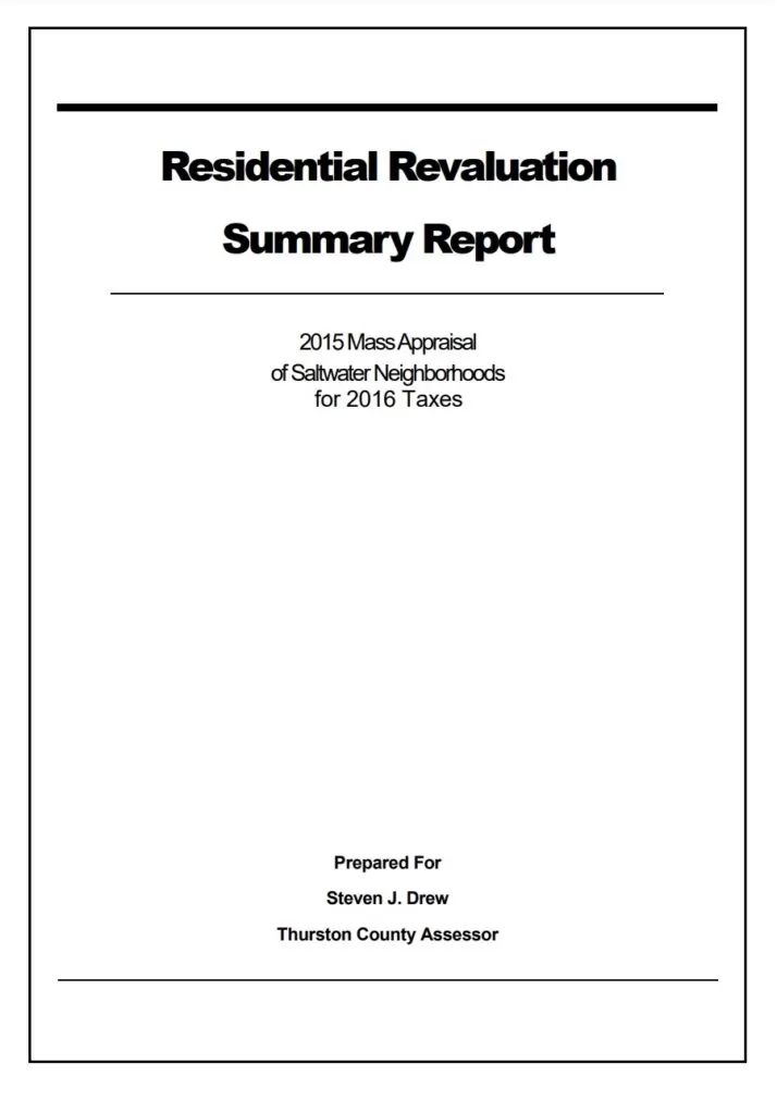 Residential Property Appraisal Report Example