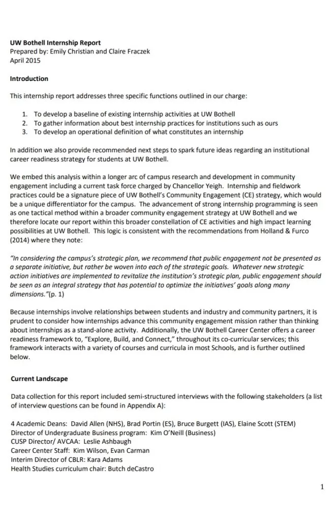Internship Report Sample