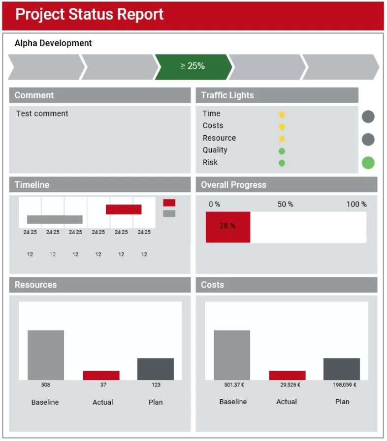 Project Status Report Example