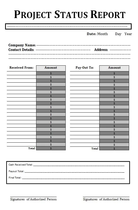 Status Report Example